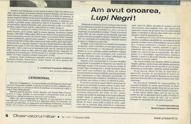 Am Avut Onoarea - Lupii Negri